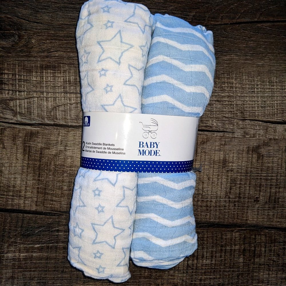 2 Pack Muslin Blankets